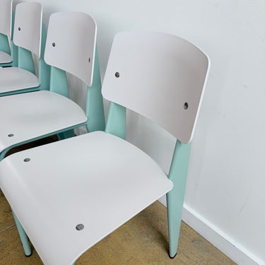 Authentic! Vitra Jean Prouvé Standard 4 Dining Chairs