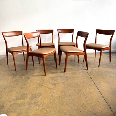 Danish Modern R. Borregaard set of 6 Teak dining chairs for Viborg