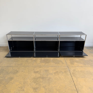 USM Haller 3X2 Low Media Console - Graphite Black