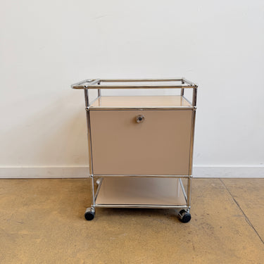 USM Haller Compact Cabinet with Handle & Casters - Beige