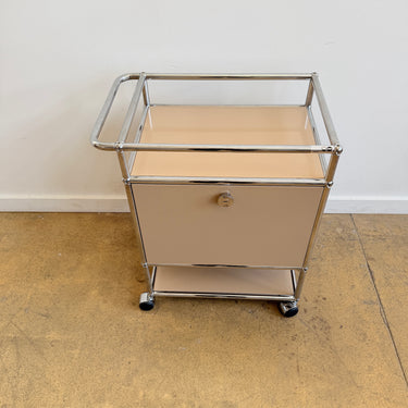 USM Haller Compact Cabinet with Handle & Casters - Beige