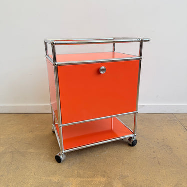 USM Haller Compact Cabinet with Handle & Casters - Orange