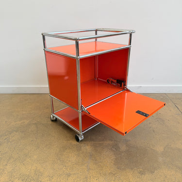 USM Haller Compact Cabinet with Handle & Casters - Orange