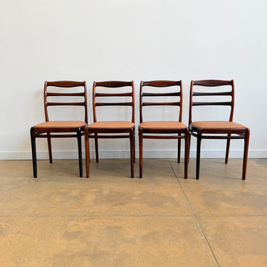 Danish Modern Sculptural Rosewood Dining Chairs - Set of 4 (Fully Restored)