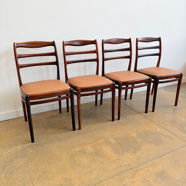 Danish Modern Sculptural Rosewood Dining Chairs - Set of 4 (Fully Restored)