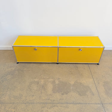 USM Haller Low 2X1 Media Console - Yellow