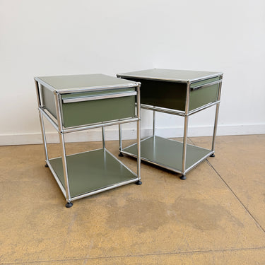 USM Haller Pull Out Nightstands - Olive Green