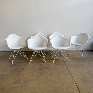 Herman Miller Eames Plastic Armchair with Eiffel Base - Set of 6