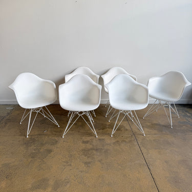 Herman Miller Eames Plastic Armchair with Eiffel Base - Set of 6