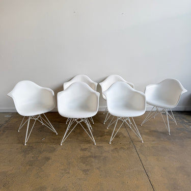 Herman Miller Eames Plastic Armchair with Eiffel Base - Set of 6