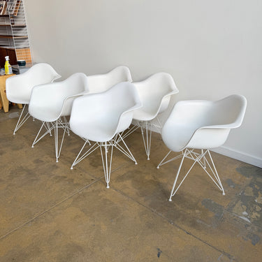 Herman Miller Eames Plastic Armchair with Eiffel Base - Set of 6