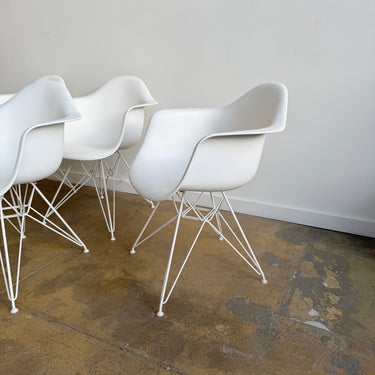 Herman Miller Eames Plastic Armchair with Eiffel Base - Set of 6