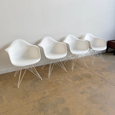 Herman Miller Eames Plastic Armchair with Eiffel Base - Set of 4