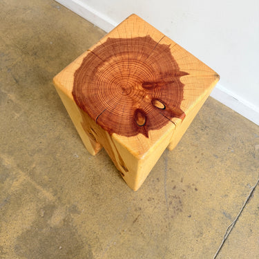 Handcrafted Solid wood Stump Side Table (4 Available)