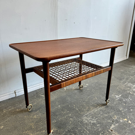 Danish Modern serving trolley/ Bar cart in teak with canning