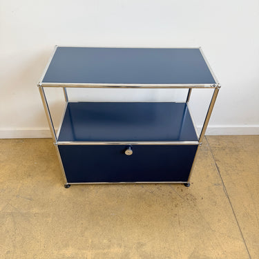USM Haller Half Size Credenza - Steel Blue
