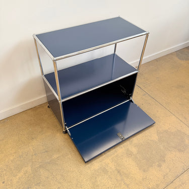 USM Haller Half Size Credenza - Steel Blue