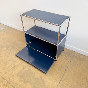 USM Haller Half Size Credenza - Steel Blue