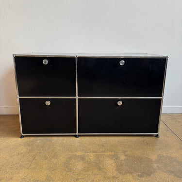 USM Haller 2X2 Enclosed Media Console - 20 Deep (Graphite Black)