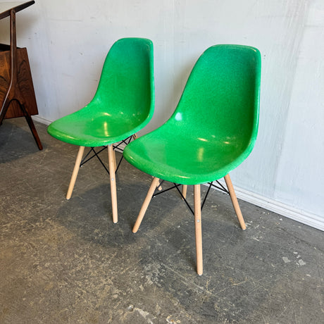 Modernica set of 2 Fiberglass Eames style dining chairs