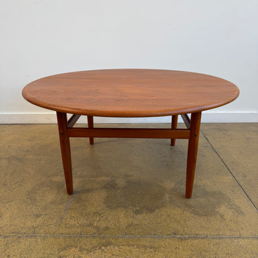 Danish Modern Kurt Østervig Solid Teak Large Round Coffee Table (Fully Restored)