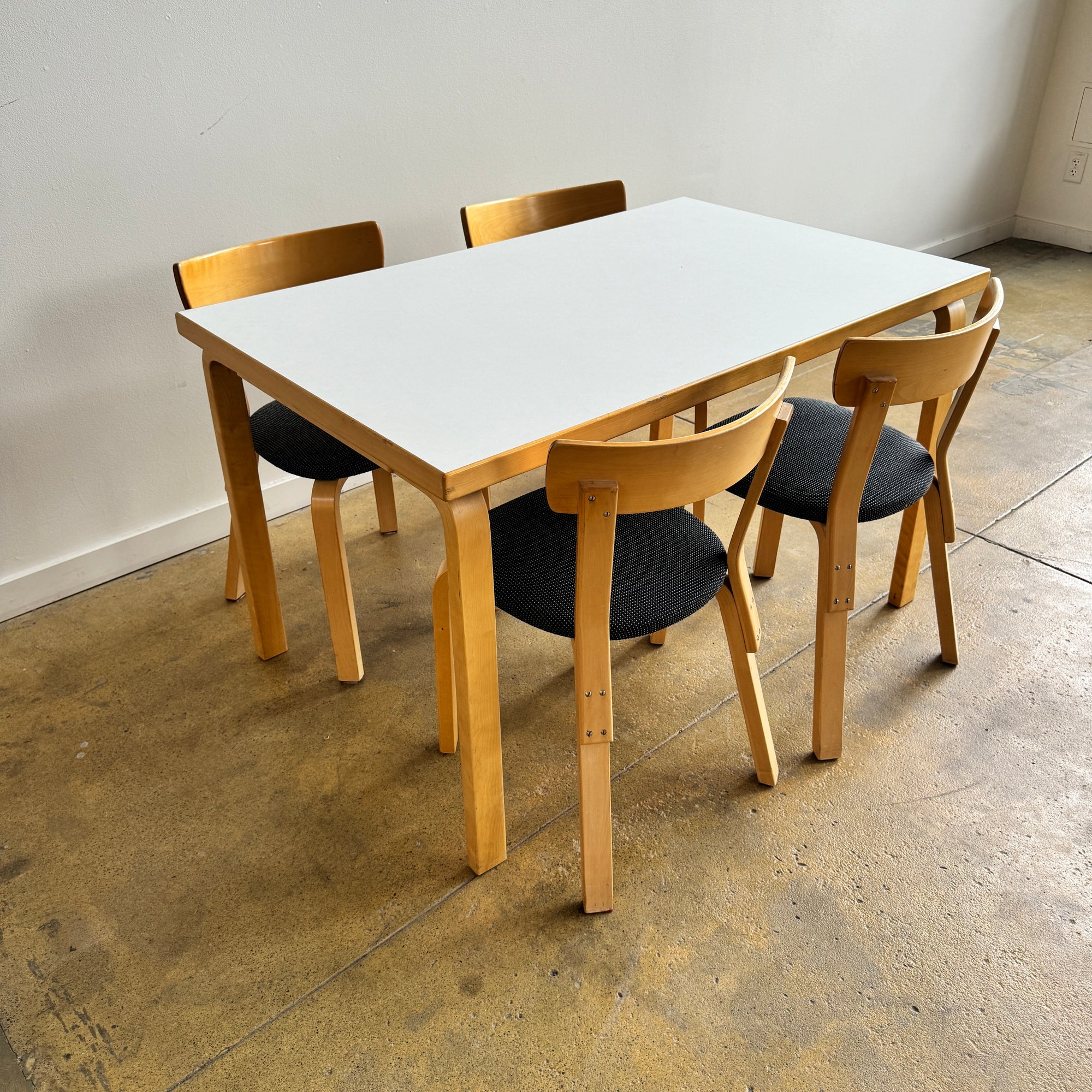 Vintage! Artek Alvar Aalto - High Back Chair 66 (New Upholstered Seat)
