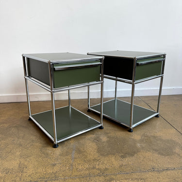 USM Haller Set of 2 Nightstands (Olive Green)