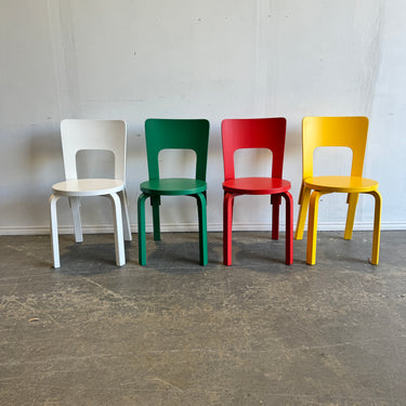 Authentic! Artek Alvar Aalto Model 66 set of 4 dining chairs