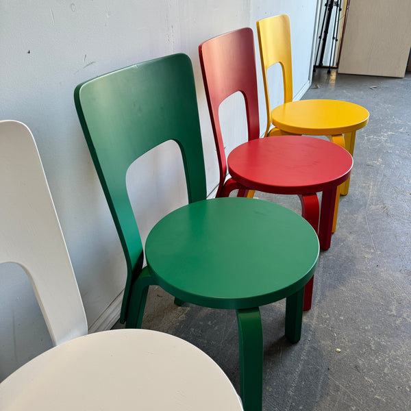 Authentic! Artek Alvar Aalto Model 66 set of 4 dining chairs