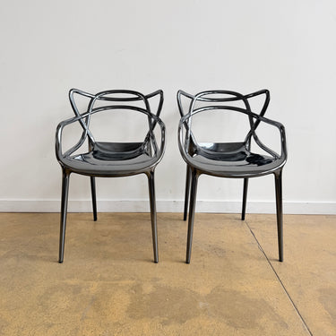 Kartell Masters Metallic Chair by Philippe Starck - Set of 2 (Like New)