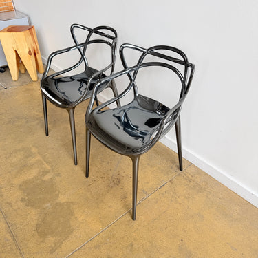 Kartell Masters Metallic Chair by Philippe Starck - Set of 2 (Like New)