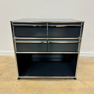 USM Haller Custom 4 Drawer Storage Unit (Anthracite Grey)