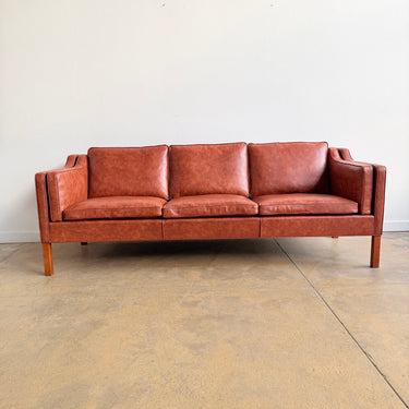 Danish Modern Borge Mogensen 2213 Leather Sofa by Fredericia