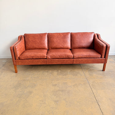 Danish Modern Borge Mogensen 2213 Leather Sofa by Fredericia