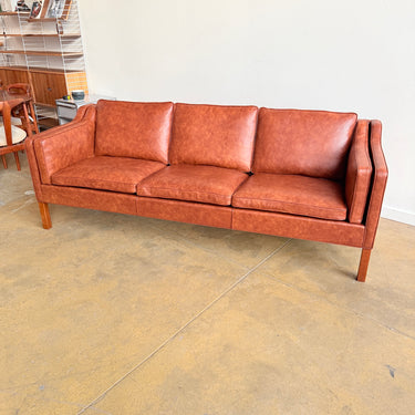 Danish Modern Borge Mogensen 2213 Leather Sofa by Fredericia