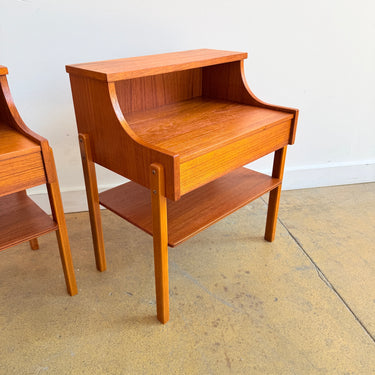 Vintage Swedish Teakwood Nightstands by AB Carlström & Co (Refinished)
