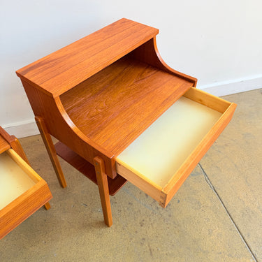 Vintage Swedish Teakwood Nightstands by AB Carlström & Co (Refinished)