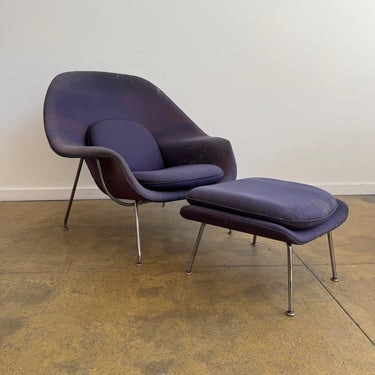 Knoll Eero Saarinen Womb Chair & Ottoman, 1980s (Free Upholstery)
