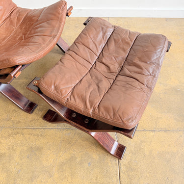 Danish Modern Brammin Møbler "Focus" lounge Chair & Ottoman