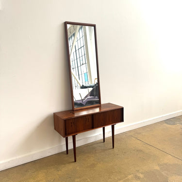Danish Modern Kai Kristiansen Rosewood Entryway Cabinet with Mirror, 1960s