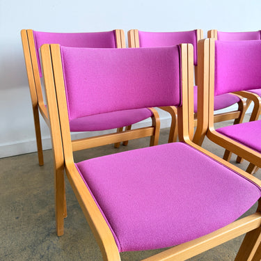 Danish Modern Magnus Olesen Upholstered 45-Series Dining Chairs - Set of 4