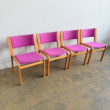 Danish Modern Magnus Olesen Upholstered 45-Series Dining Chairs - Set of 4
