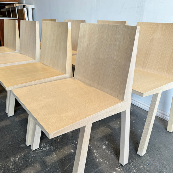 Andreu World Woody Set of 8 Dining Oakwood Dining chairs