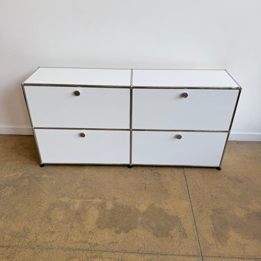 USM Haller Console Fully Enclosed 4 Doors - Pure White