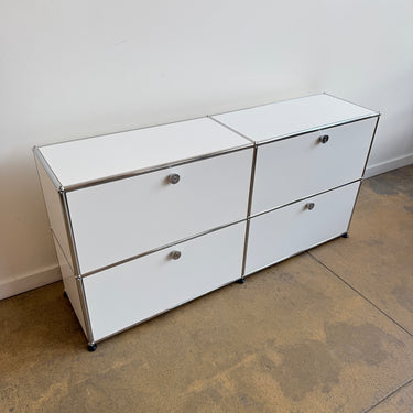 USM Haller Console Fully Enclosed 4 Doors - Pure White