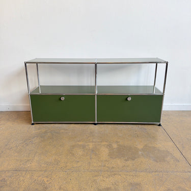 USM Haller 2X2 Media Console - Olive Green