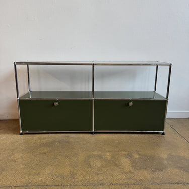 USM Haller 2X2 Media Console - Olive Green