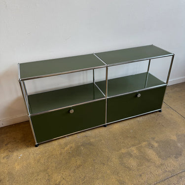 USM Haller 2X2 Media Console - Olive Green