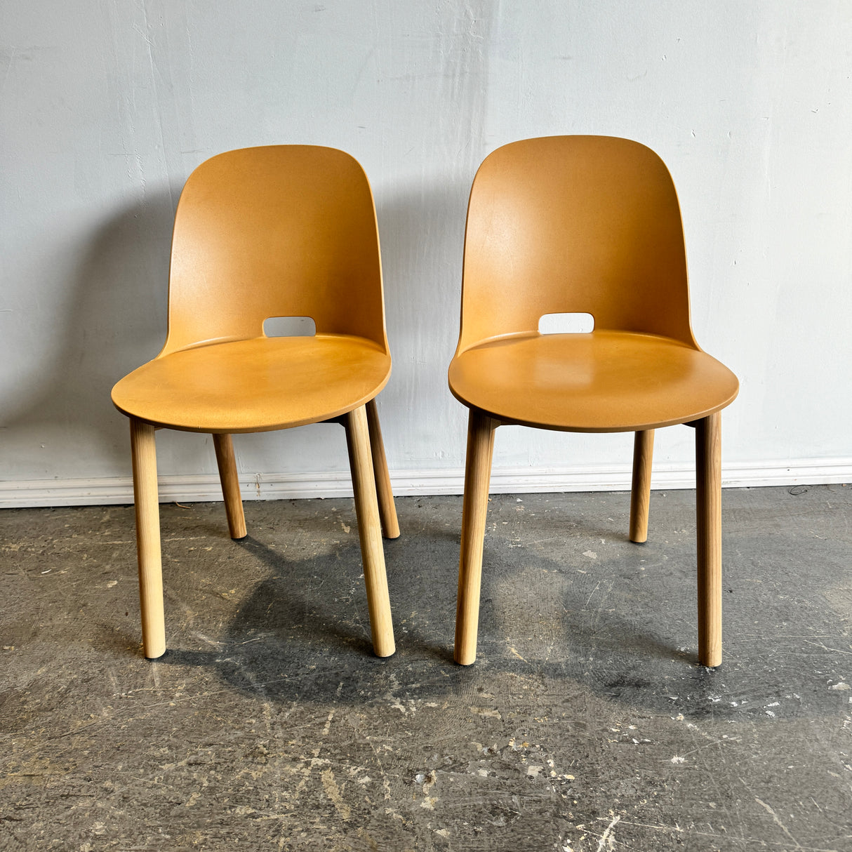 Emeco Set of 2 Alfi High Back Chair by Jasper Morison