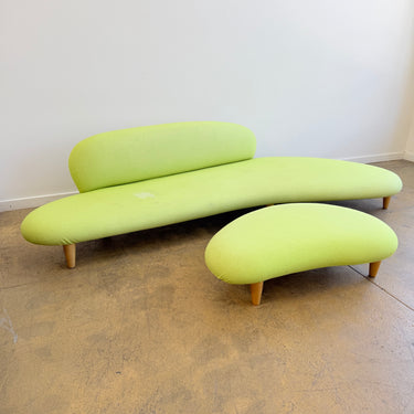 Authentic Isamu Noguchi Free Form Sofa + Ottoman by Vitra (Free Upholstery)